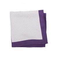 Purple Pattern 100% Silk Pocket Square