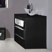 Pulse High Gloss Chest of Drawers In Black With LED Lighting
