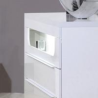 Pulse High Gloss Chest of Drawers In White With LED Lighting