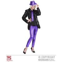 purple sequin leggings costume for 50s 60s 80s retro fancy dress up ou ...