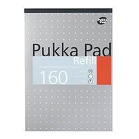Pukka Pad A4 Punched 4 Hole Ruled Feint and Margin Refill Pad - White (80 Pages) - 1 Pack of 6 pads