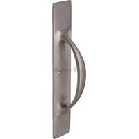 Pull Handle on Plate Finish: Satin Chrome