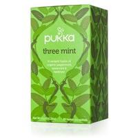Pukka Herbs Three Mint Organic Tea Sachets 20 Tea Bags (Pack of 4)