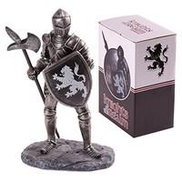 Puckator KN179 Figurine-Knight with Axe of war and Shield-Black/Grey