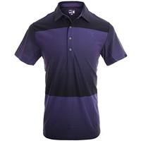 Puma Golf Mens Ombre Stripe Polo Shirt - Black/Navy Blue - S