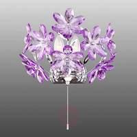 Purple Wall Lamp with Acrylic Flowers
