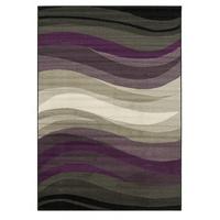 Purple Black Waves Modern Rug Shiraz - 1511-h31 80 cm x 150 cm (2\'6\