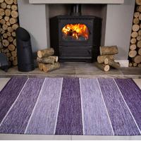 Purple Strokes Modern Rug