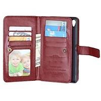 PU Full Body Case With 9 Card Slot for Sony Xperia Z3/Z4/Z5/Z5 Compact /M4(Assorted Colors)