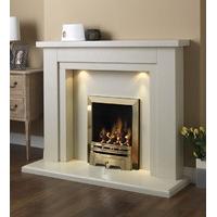 PureGlow Hanley Perla Marble Fireplace