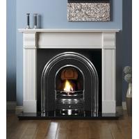 Pureglow Knighton Perla Micro Marble Fireplace Package With Cast Insert