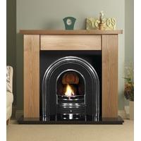 Pureglow Stanford Wooden Fireplace Package With Cast Insert