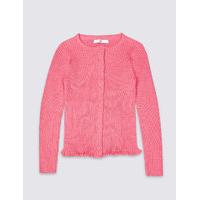 Pure Cotton Ribbed Cardigan (3-14 Years)