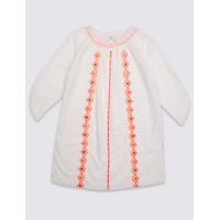 Pure Cotton Embellished Dress (3-14 Years)