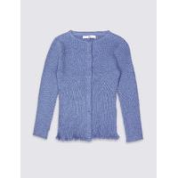 Pure Cotton Ribbed Cardigan (3-14 Years)