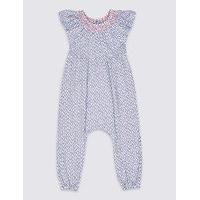 Pure Cotton Spotted Jumpsuit (3 Months - 5 Years)