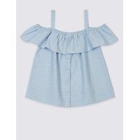 Pure Cotton Striped Top (3-14 Years)