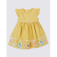 Pure Cotton Applique Dress