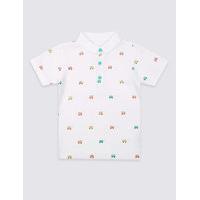 Pure Cotton Printed Polo Shirt (3 Months - 5 Years)