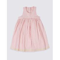 Pure Cotton Embroidered Hem Dress (3 Months - 5 Years)