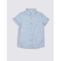 Pure Cotton Short Sleeve Shirt (3 Months - 5 Years)