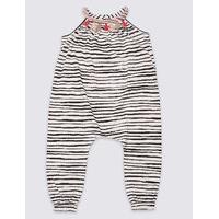 Pure Cotton Striped Jumpsuit (3 Months - 5 Years)