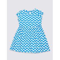 Pure Cotton Zigzag Dress (3 Months - 5 Years)