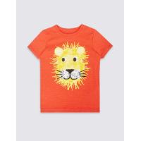 Pure Cotton Lion Print T-Shirt (3 Months - 5 Years)