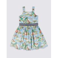 Pure Cotton Square Neck Dress (1-10 Years)
