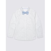 Pure Cotton Shirt with Bow Tie (3 Months - 5 Years)