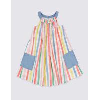 Pure Cotton Striped Dress (3 Months - 5 Years)