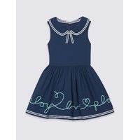 Pure Cotton Pique Dress (3 Months - 5 Years)