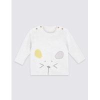 Pure Cotton Mouse Applique Jumper