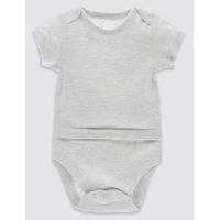 Pure Cotton Short Sleeve Bodysuit with Popper Tummy (0-3 Years)