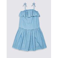 Pure Cotton Frill Dress (3-14 Years)