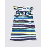 Pure Cotton Striped Dress (3-14 Years)