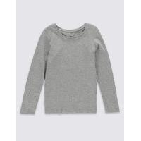 Pure Cotton Long Sleeve T-Shirt with StayNEW (3 Months - 5 Years)