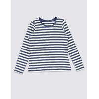 Pure Cotton Striped T-Shirt with StayNEW (3 Months - 5 Years)