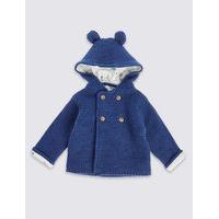 Pure Cotton Hooded Chunky Cardigan