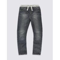 Pure Cotton Rib Waist Oleg Jeans (3-14 Years)