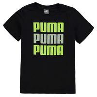 puma large logo qtt t shirt junior boys