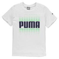 puma logo qt t shirt junior boys