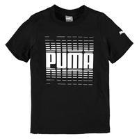 puma logo qt t shirt junior boys