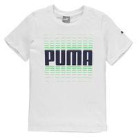 puma logo qt t shirt junior boys