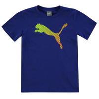 Puma Cat Graphic QTT T Shirt Junior Boys