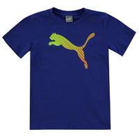 puma cat graphic qtt t shirt junior boys