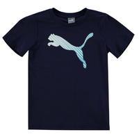 Puma Cat Graphic QTT T Shirt Junior Boys