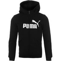 Puma No1 Logo Full Zip Hooded Top Junior