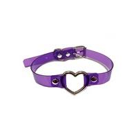 purple jelly heart choker colour purple