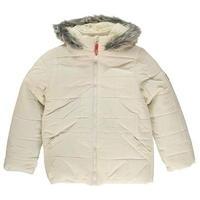 puffa fur trim jacket junior girls